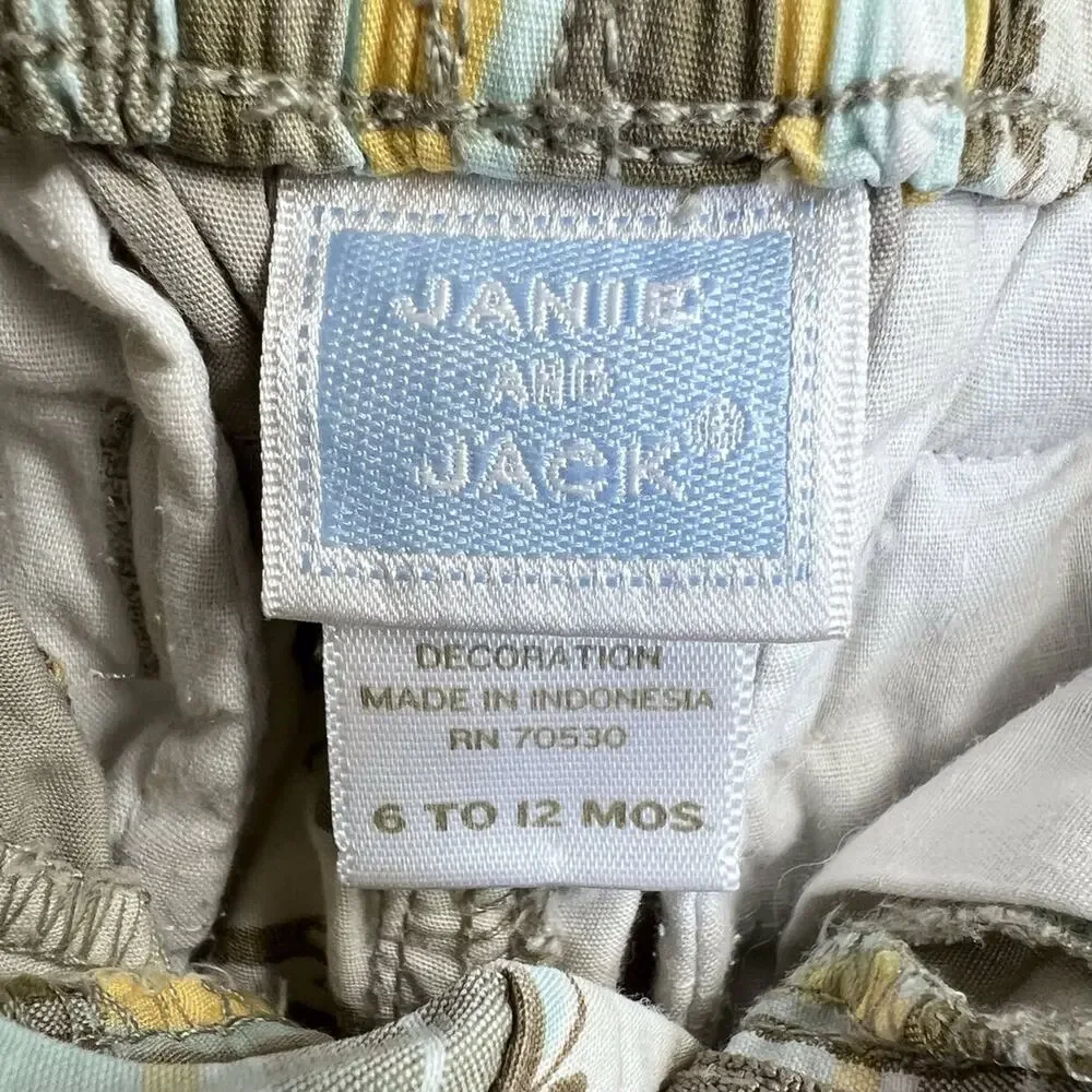 🦋3/$30 Janie and Jack Shorts Bundle Boys 6-12M Swim Trunks Plaid Patchwork Beach